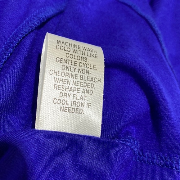 ELLE 3/4 Sleeve Top Side Tie Blue Women’s XS NWT - Picture 11 of 11